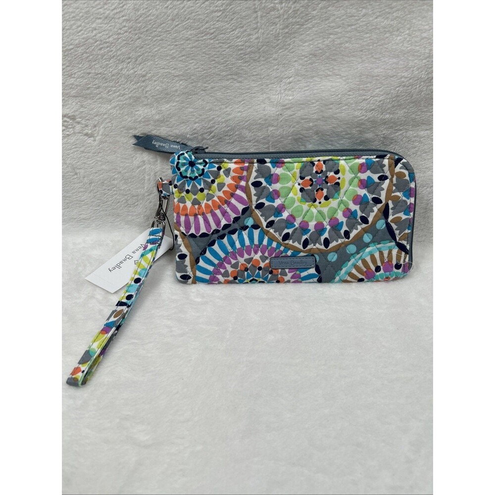 Vera Bradley RFID Tech Wristlet - Sunny Medallion Print Wallet Purse